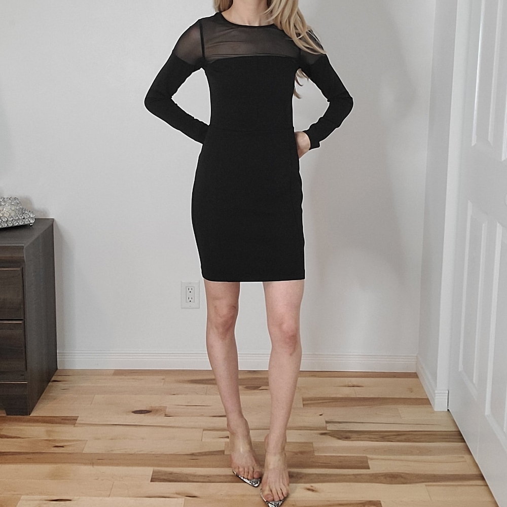 Dynamite Sheer shoulders mini dress - Picture 4 of 10